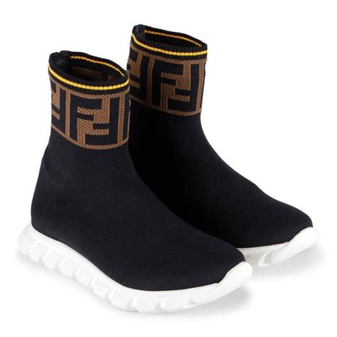 fendi sock shoes sale|fendi shearling leather sneakers.